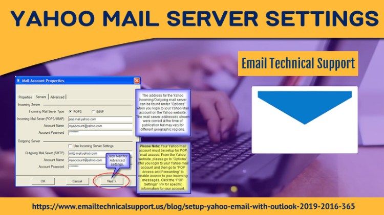 yahoo mail server settings